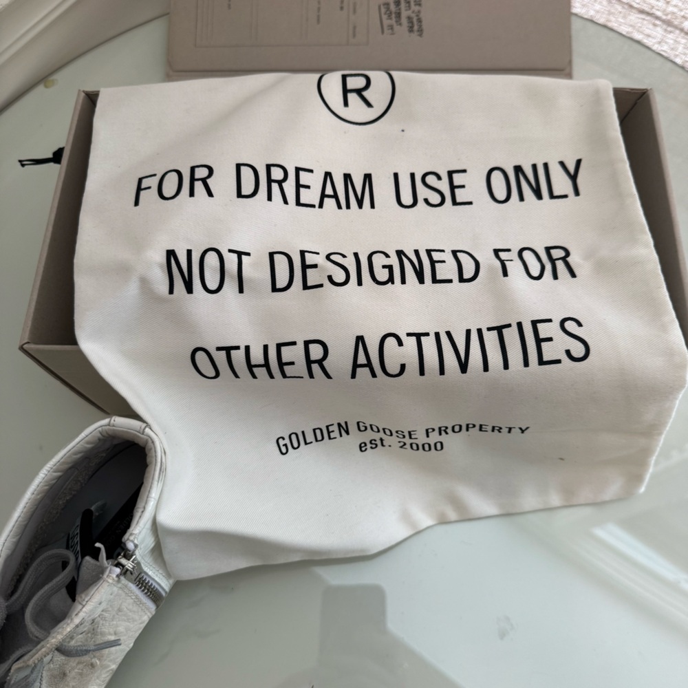 Golden Goose White Patchwork Slide Sneakers - Picture 9 of 9